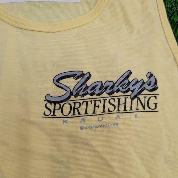 Vintage 80s Shark Tank-Top Small 17x24 Crazy-Shirts Kauai - Picture 16 of 16
